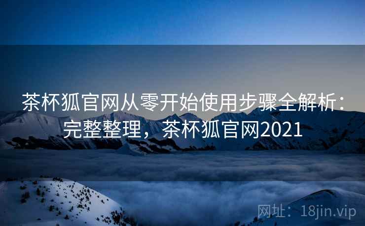 茶杯狐官网从零开始使用步骤全解析：完整整理，茶杯狐官网2021