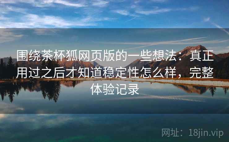 围绕茶杯狐网页版的一些想法：真正用过之后才知道稳定性怎么样，完整体验记录