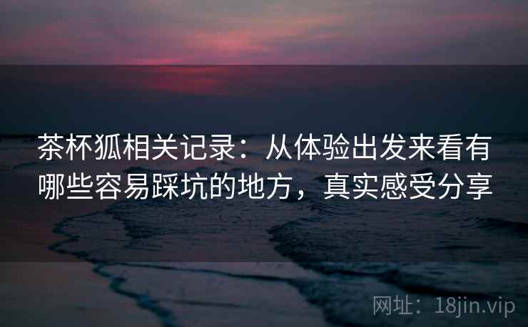 茶杯狐相关记录：从体验出发来看有哪些容易踩坑的地方，真实感受分享