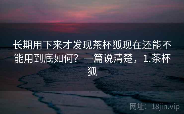长期用下来才发现茶杯狐现在还能不能用到底如何？一篇说清楚，1.茶杯狐
