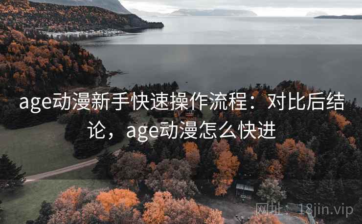 age动漫新手快速操作流程：对比后结论，age动漫怎么快进